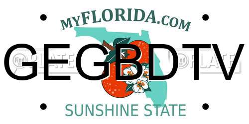 GEGBDTV Florida License Plate