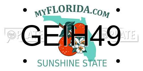 GEIH49 Florida License Plate