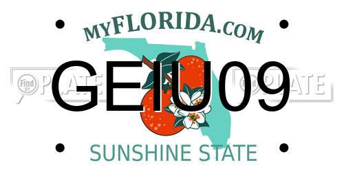 GEIU09 Florida License Plate