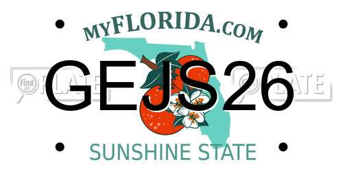 GEJS26 Florida License Plate