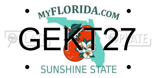 GEKT27 Florida License Plate