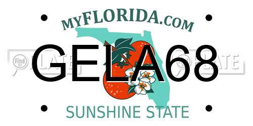 GELA68 Florida License Plate