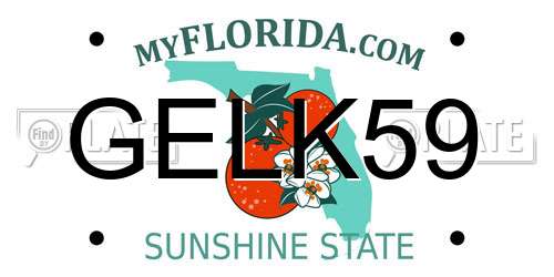 GELK59 Florida License Plate