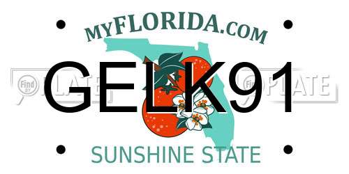 GELK91 Florida License Plate