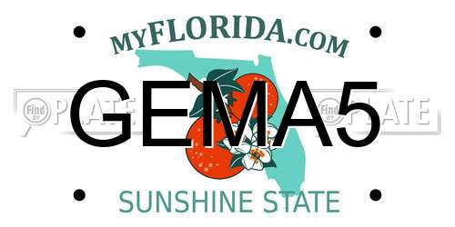GEMA5 Florida License Plate