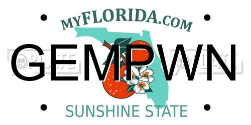 GEMPWN Florida License Plate