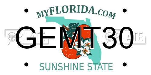 GEMT30 Florida License Plate