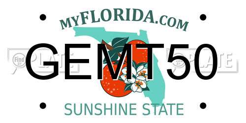 GEMT50 Florida License Plate
