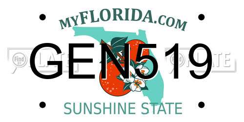 GEN519 Florida License Plate