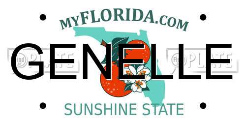 GENELLE Florida License Plate