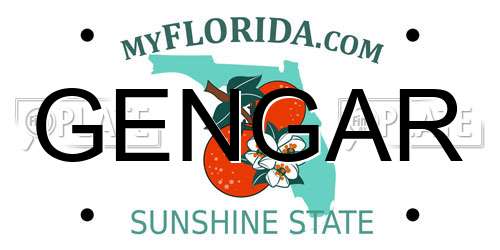 GENGAR Florida License Plate