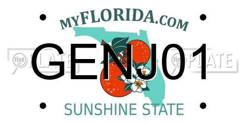 GENJ01 Florida License Plate