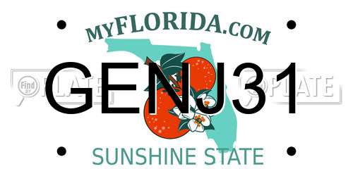 GENJ31 Florida License Plate