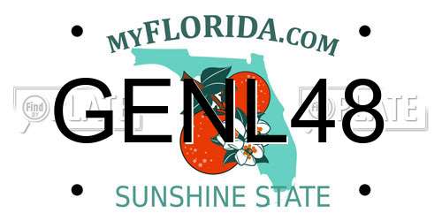 GENL48 Florida License Plate