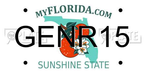 GENR15 Florida License Plate