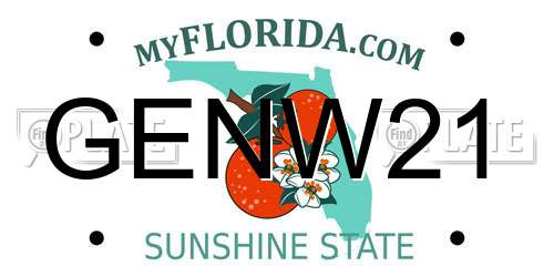 GENW21 Florida License Plate