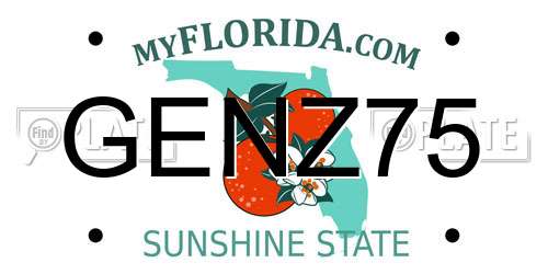 GENZ75 Florida License Plate