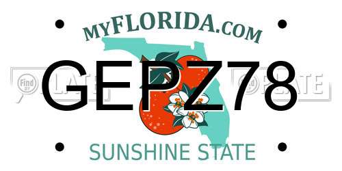 GEPZ78 Florida License Plate