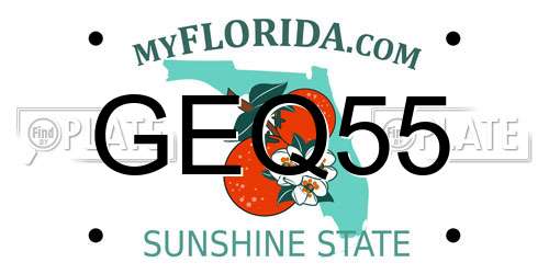 GEQ55 Florida License Plate