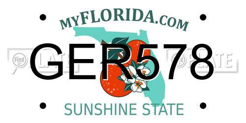 GER578 Florida License Plate