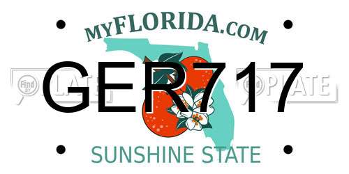 GER717 Florida License Plate