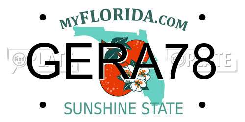 GERA78 Florida License Plate