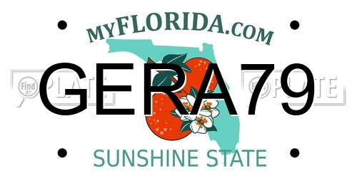 GERA79 Florida License Plate