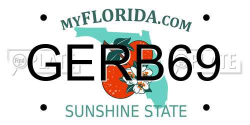 GERB69 Florida License Plate