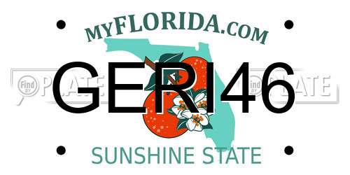 GERI46 Florida License Plate