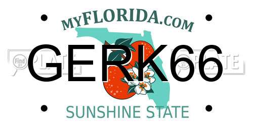 GERK66 Florida License Plate