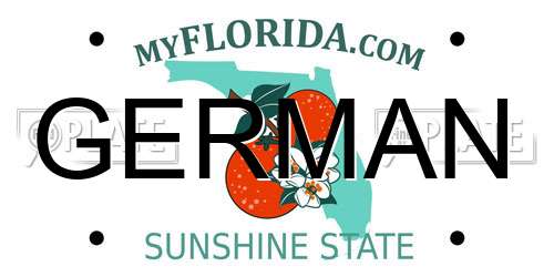 GERMAN Florida License Plate