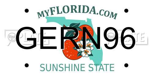 GERN96 Florida License Plate