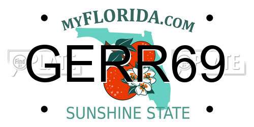GERR69 Florida License Plate