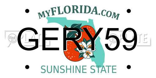 GERY59 Florida License Plate