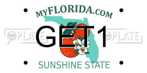 GET1 Florida License Plate