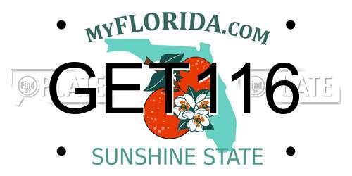 GET116 Florida License Plate