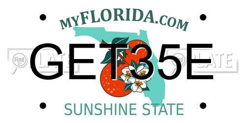 GET35E Florida License Plate