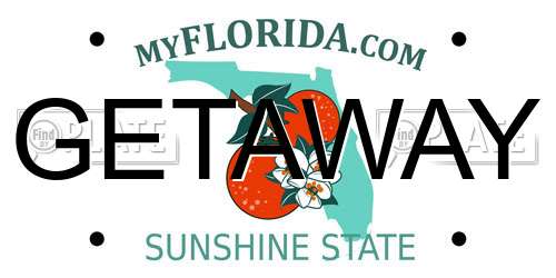 GETAWAY Florida License Plate