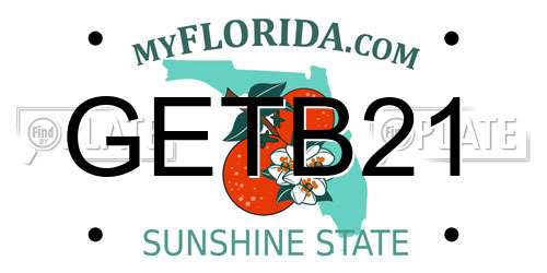 GETB21 Florida License Plate