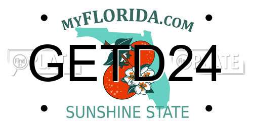 GETD24 Florida License Plate
