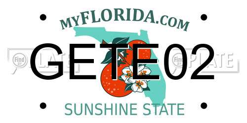 GETE02 Florida License Plate