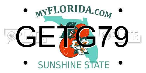 GETG79 Florida License Plate