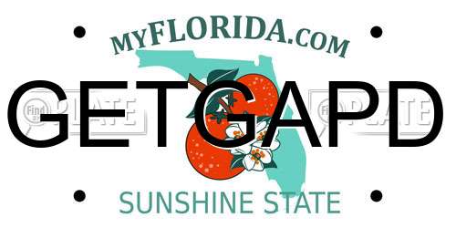 GETGAPD Florida License Plate