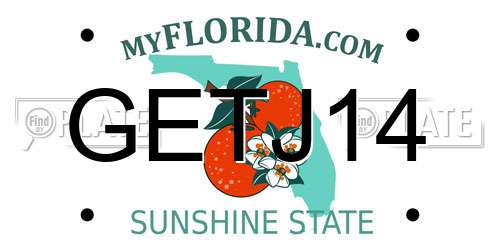 GETJ14 Florida License Plate