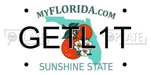 GETL1T Florida License Plate