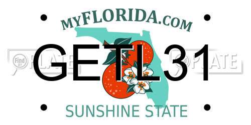 GETL31 Florida License Plate
