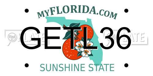 GETL36 Florida License Plate