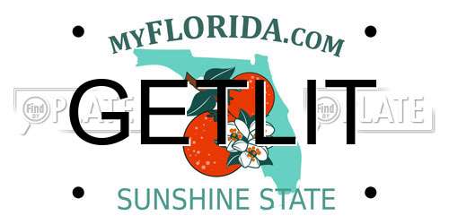 GETLIT Florida License Plate
