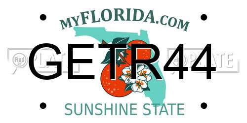 GETR44 Florida License Plate