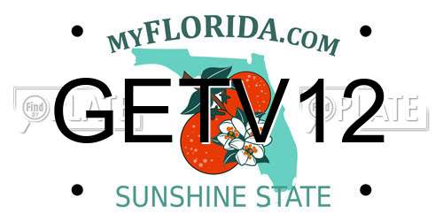 GETV12 Florida License Plate